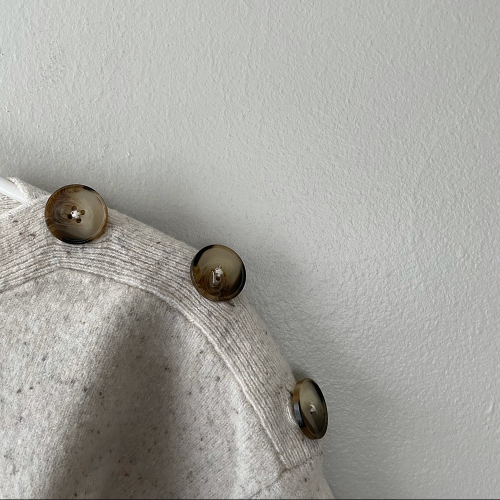 Madewell boatneck button shoulder Wool Dress - Picture 4 of 8